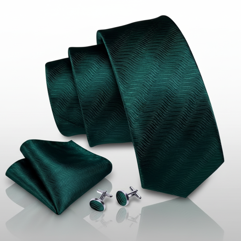 Subtle Waves Necktie Scarf Set