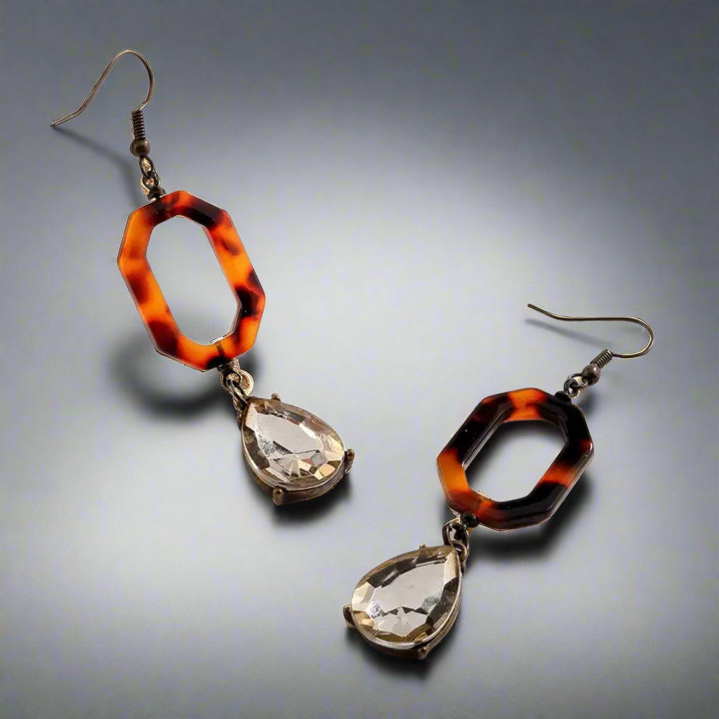 Chic Amber Tortuoise Earrings