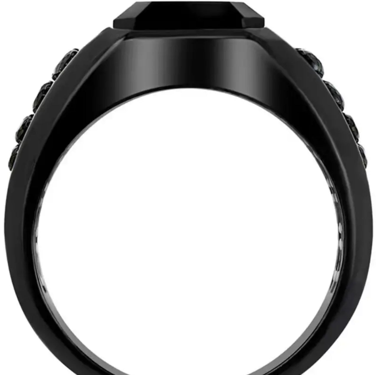 Black Zirconia Statement Ring