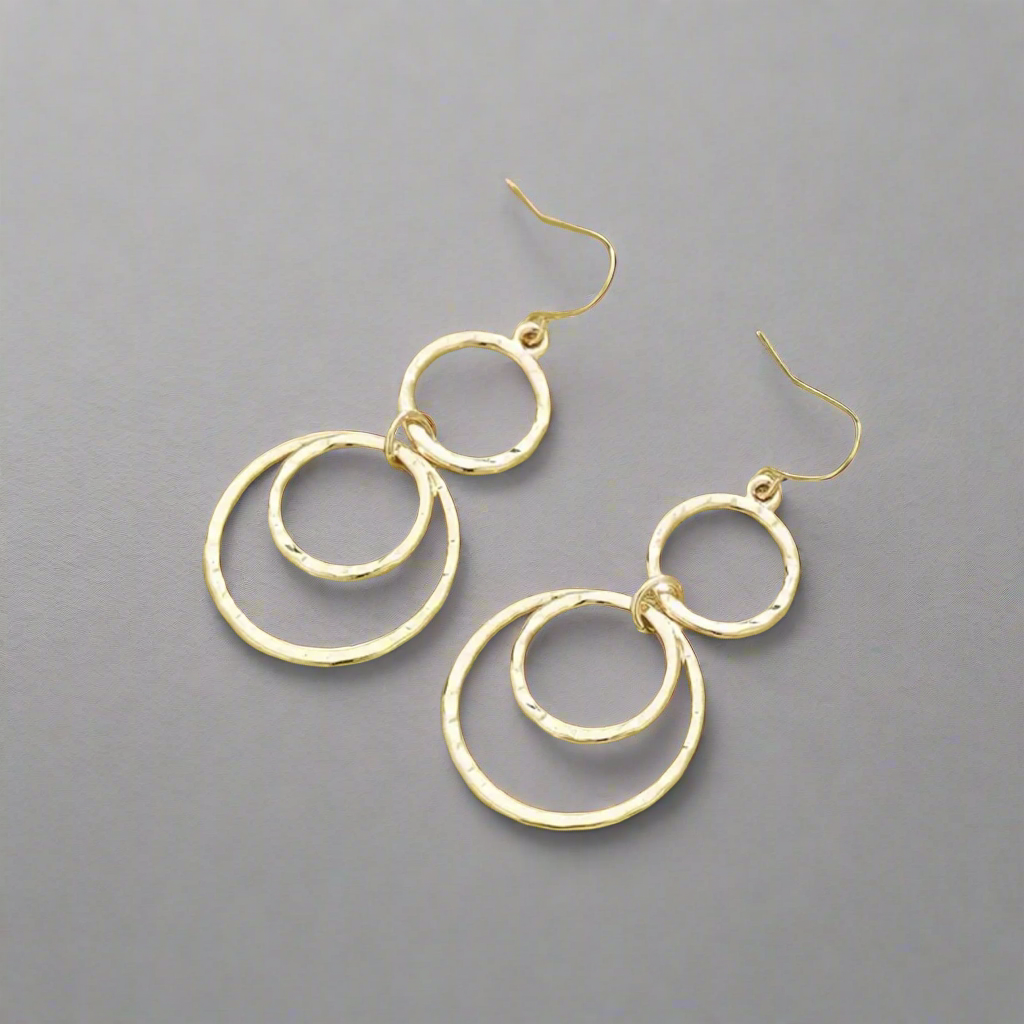 Gold Circle Earrings