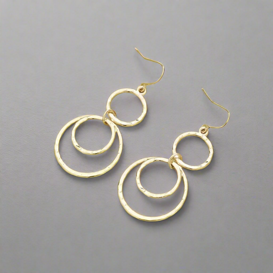 Gold Circle Earrings