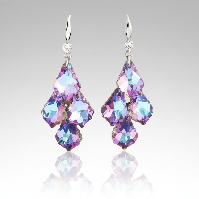 Crystal Tassels Earrings
