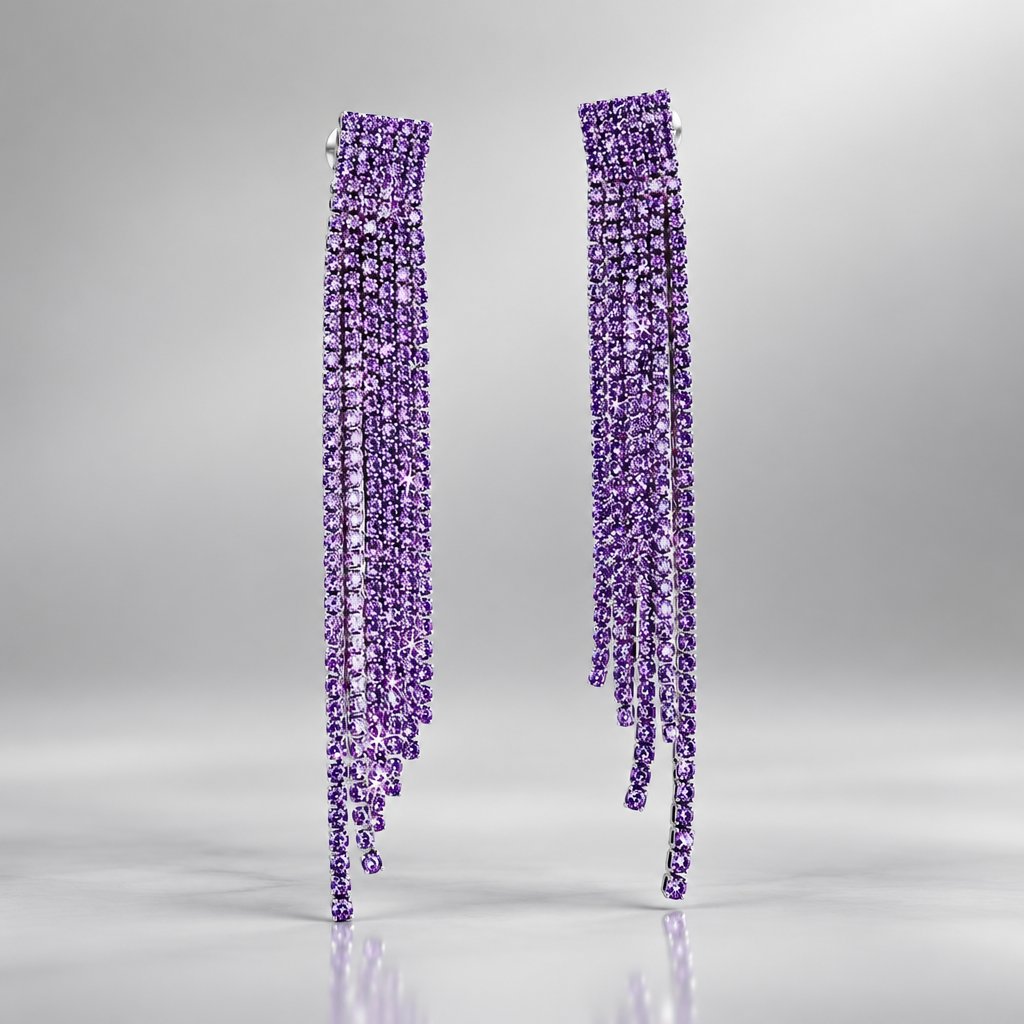 Diagonal Tassel Earrings