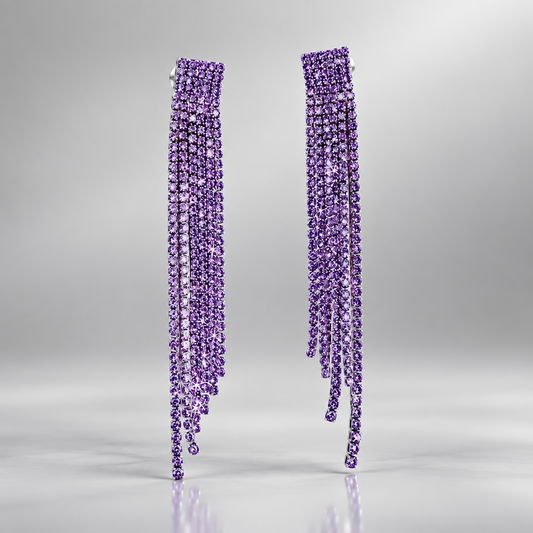 Diagonal Tassel Earrings