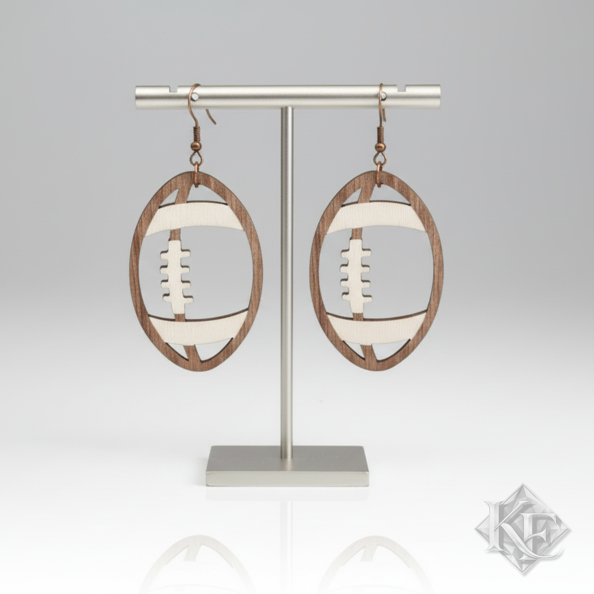 Football Dangling Earrings
