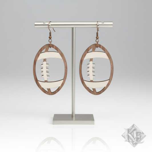 Football Dangling Earrings