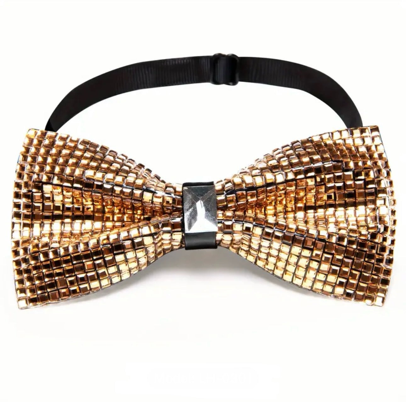 Gold Beaded Bowtie