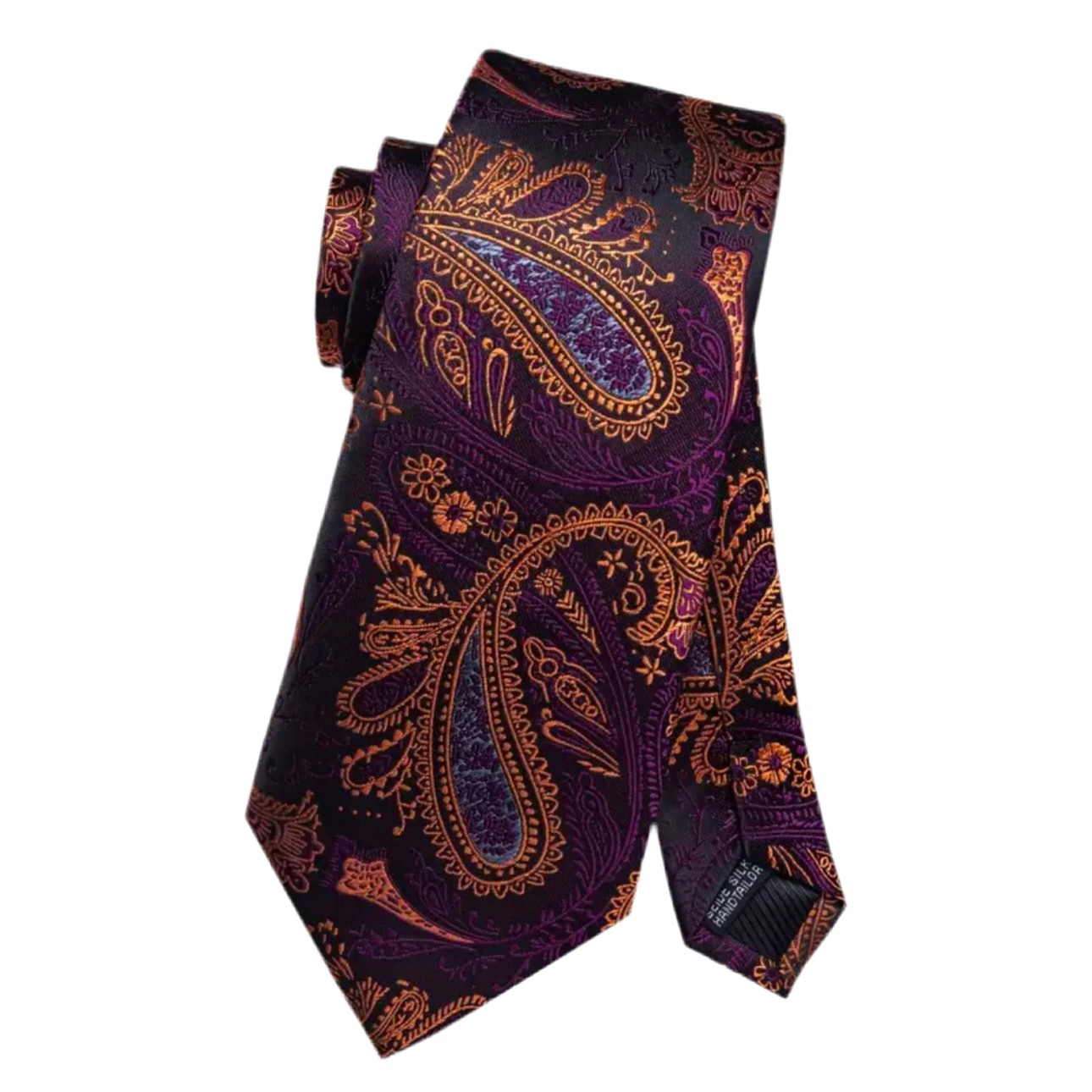 Purple Gold Necktie Set