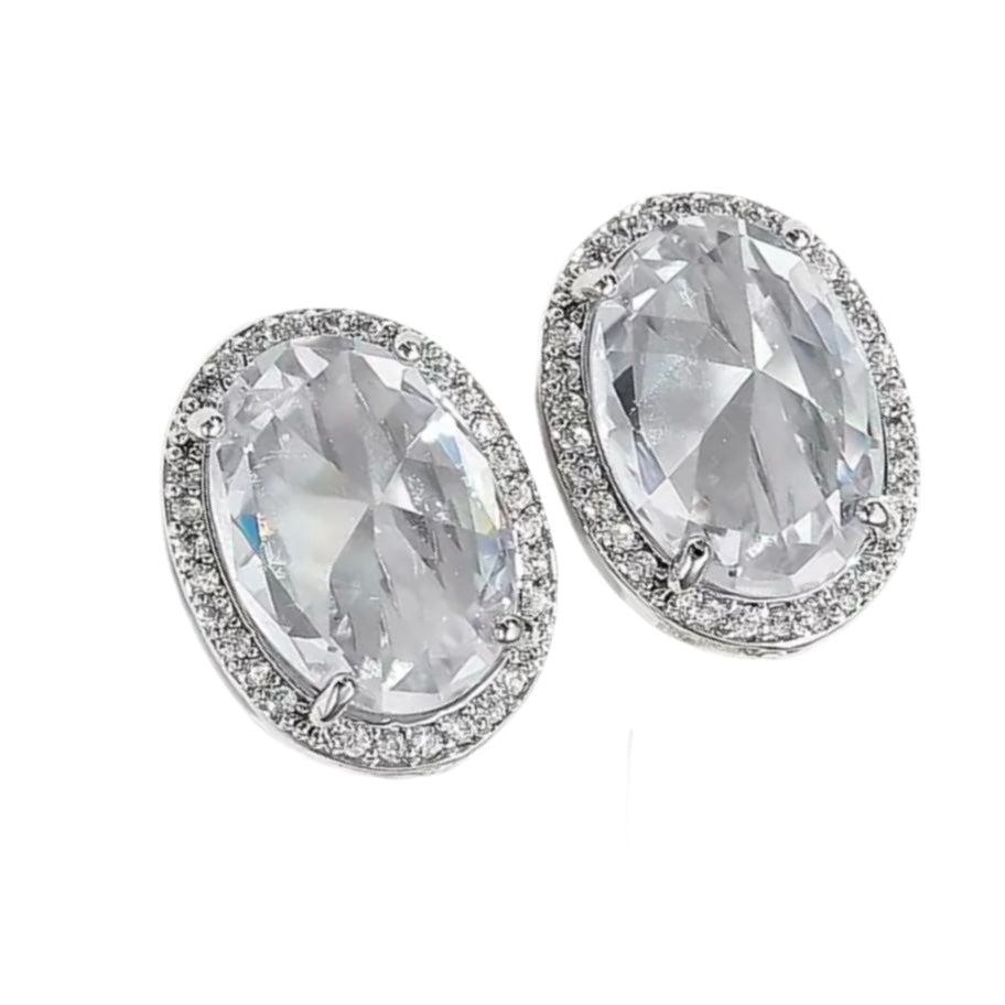 Zirconia Clip Earrings