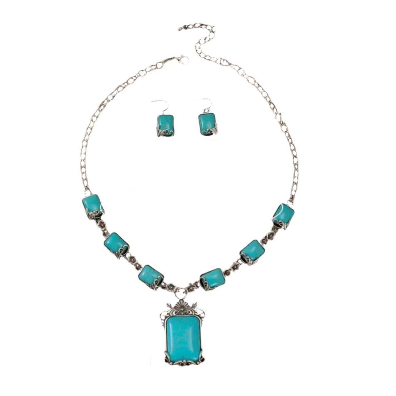 Blue Turquoise Jewelry Set
