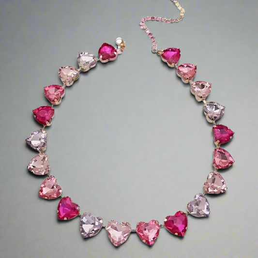 Crystal Hearts Necklace