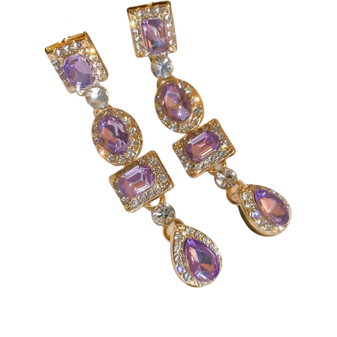 Pastel Geometric Dangling Earrings