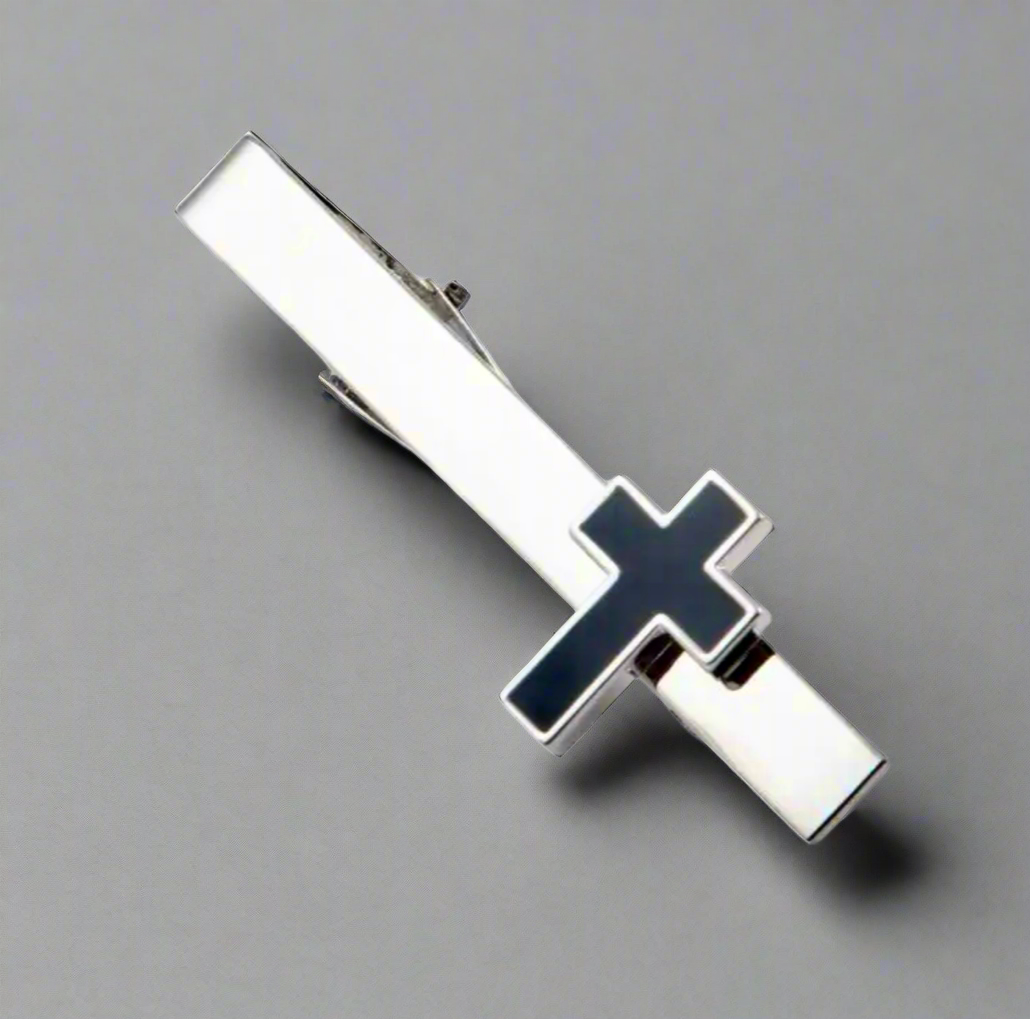 Cross Cufflinks in Black