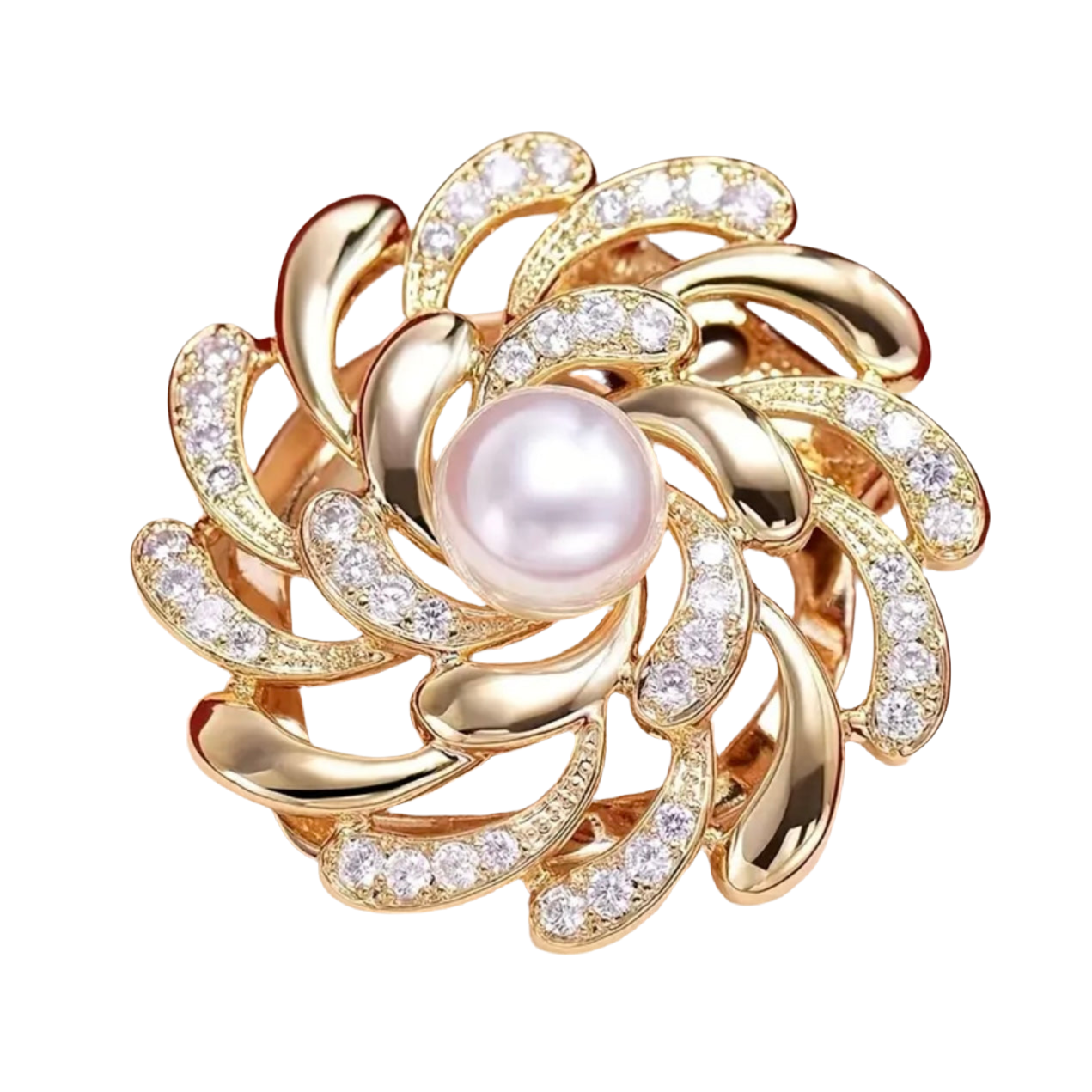Pearl Gold Brooch/Scarf Clip
