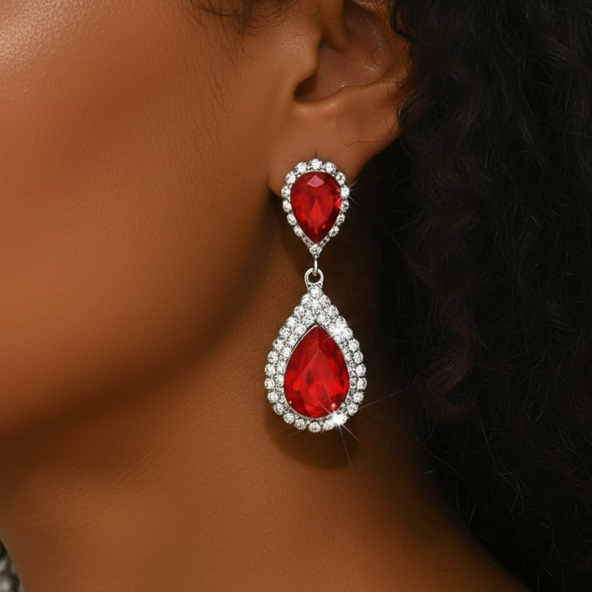Vibrant Water Drop Earrings