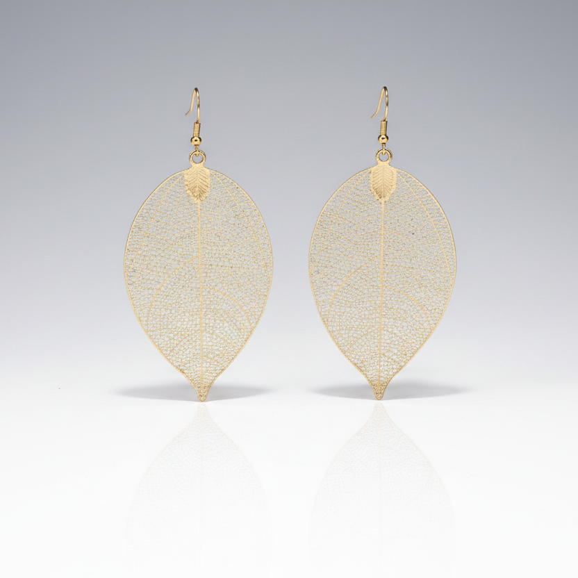 Leaf Gold Earrings
