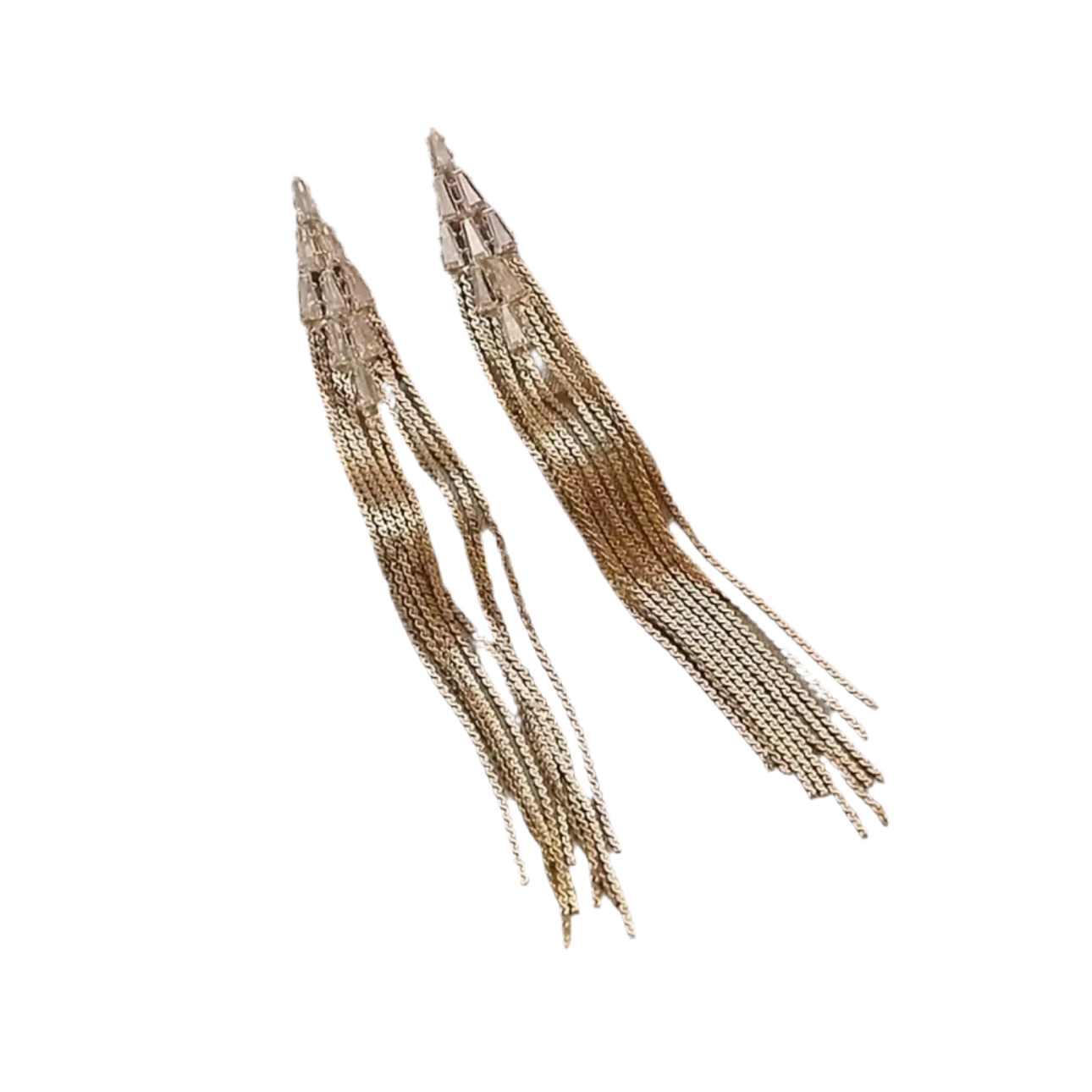 Gold Chain Tassel Earrings