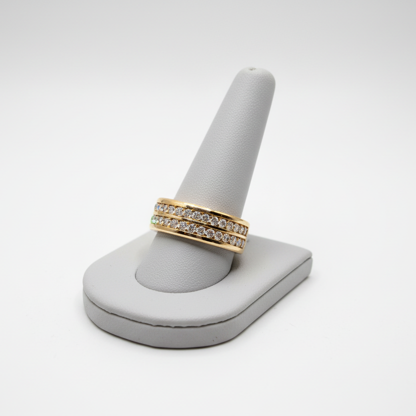 Double Row Rhinestone Band