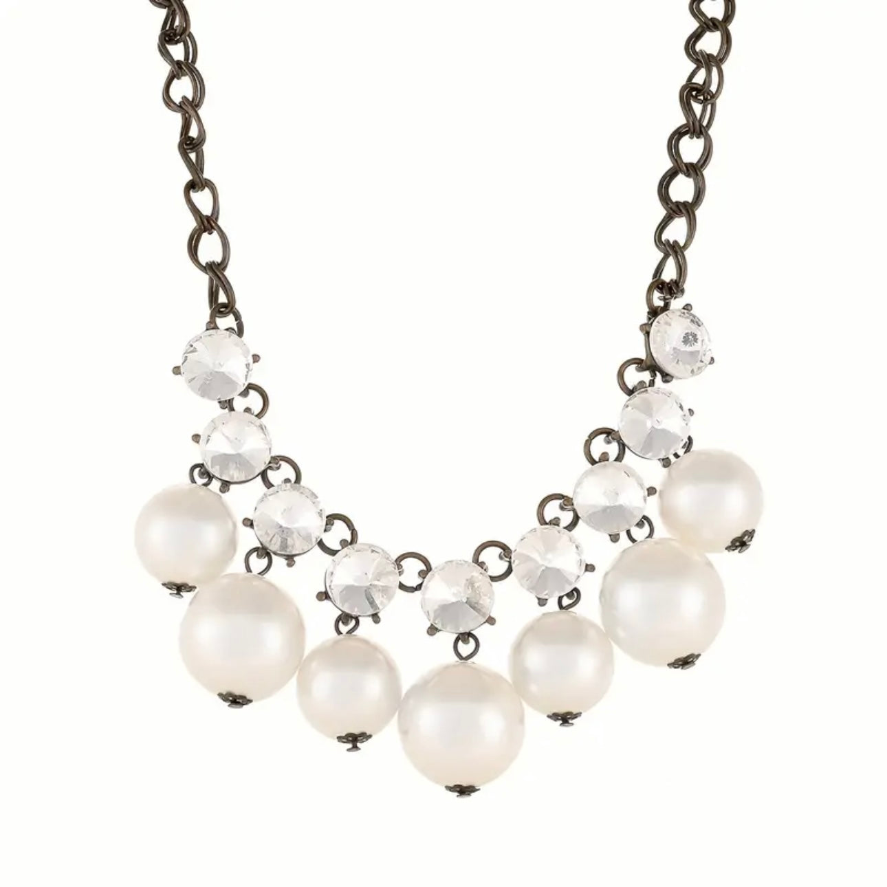 Pearl Rhinestone Necklace