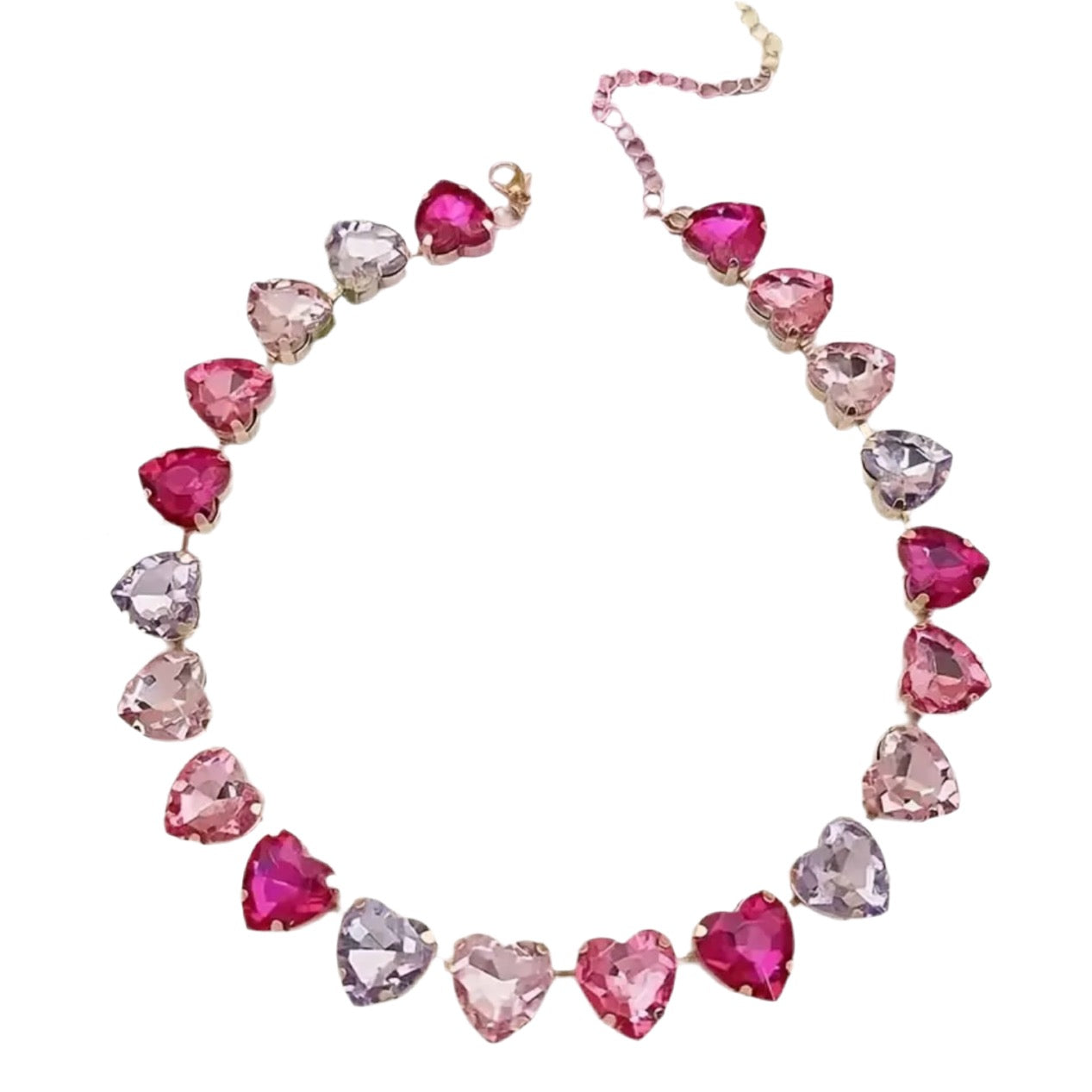 Crystal Hearts Necklace