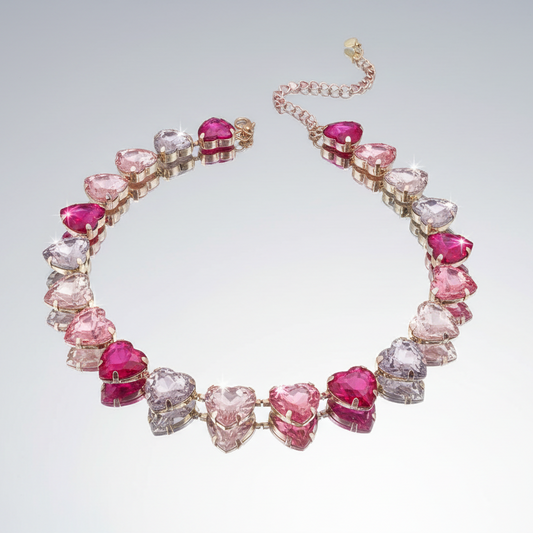 Crystal Hearts Necklace