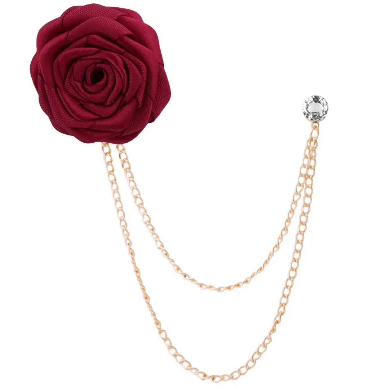 Champagne Flower Chain Lapel Pin