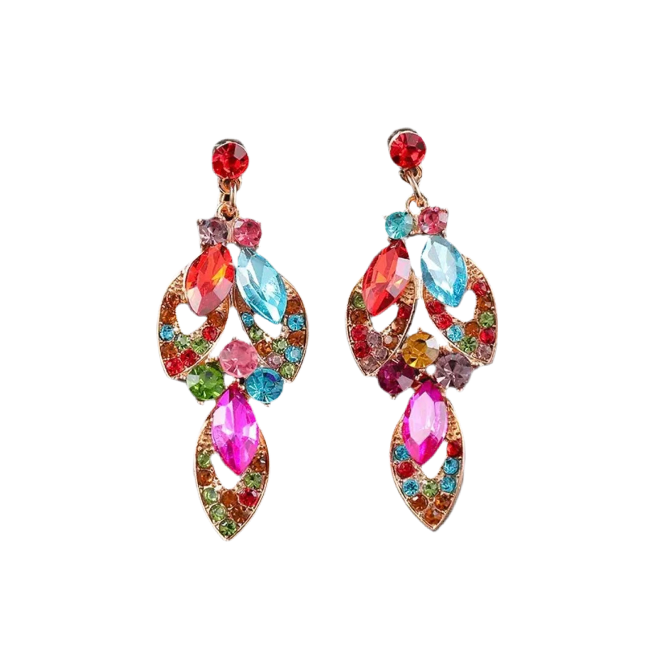 Multicolor Flowers Jewelry Set