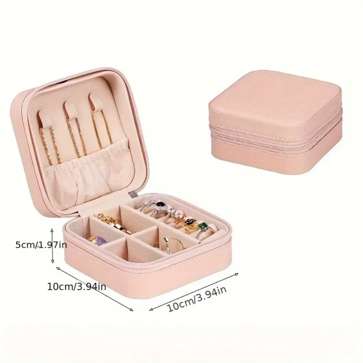 Jewelry Storage Case Rose Red