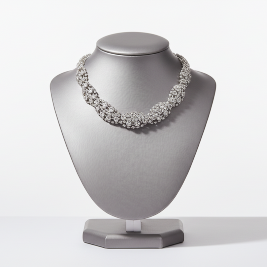Sparkling Twist Choker Clavicle Necklace