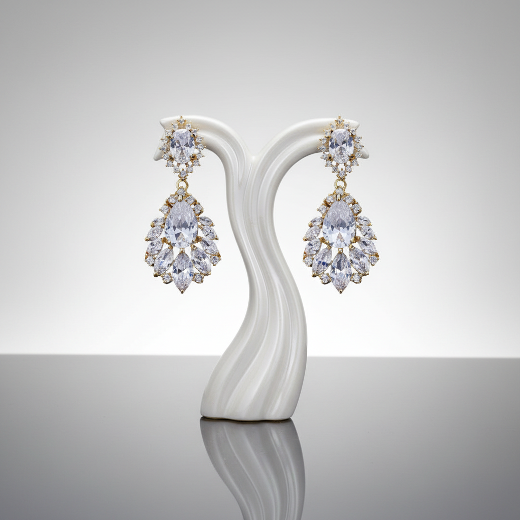 Ornate Water Drop Earrings