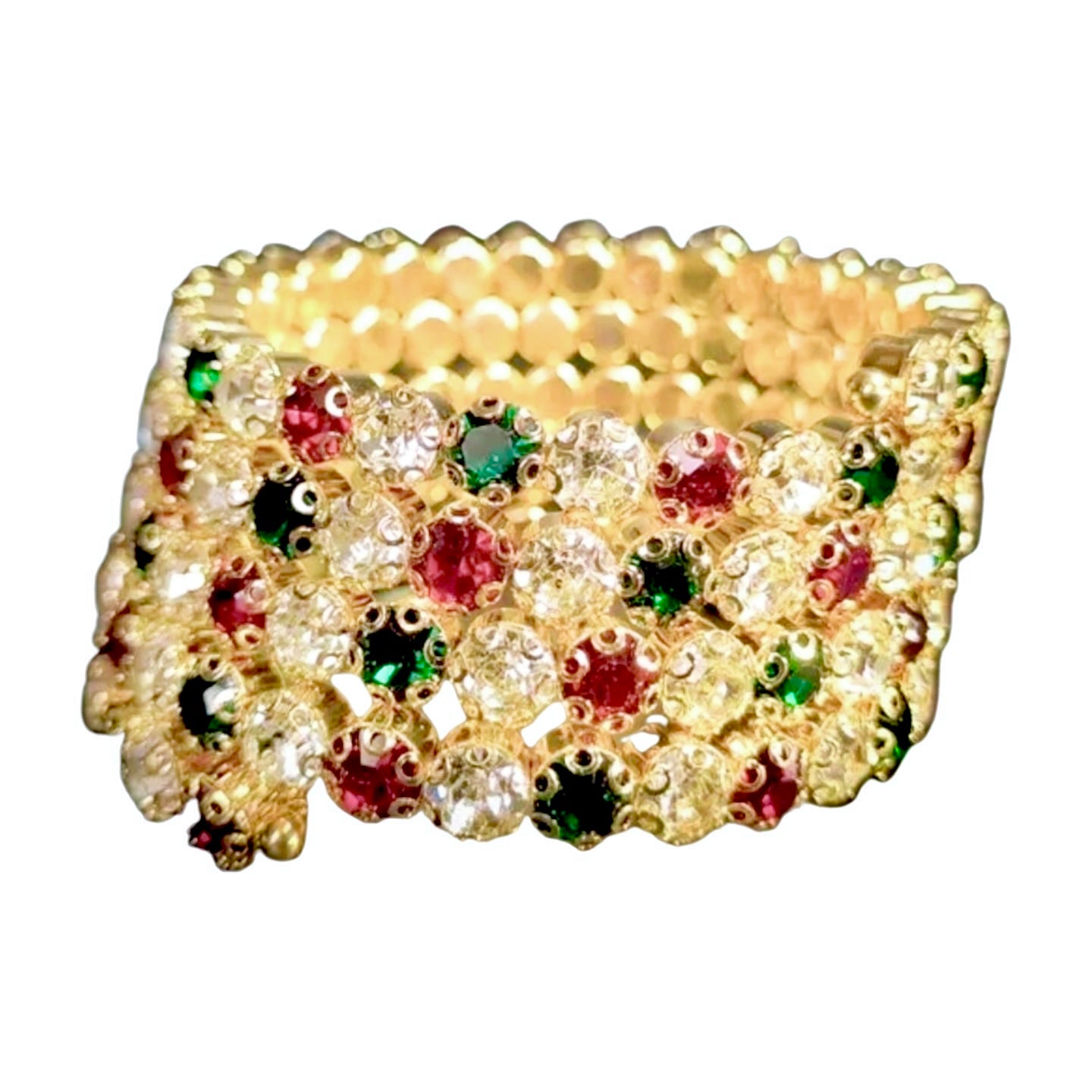 Flexible 5 Row Bracelets-Gold Setting