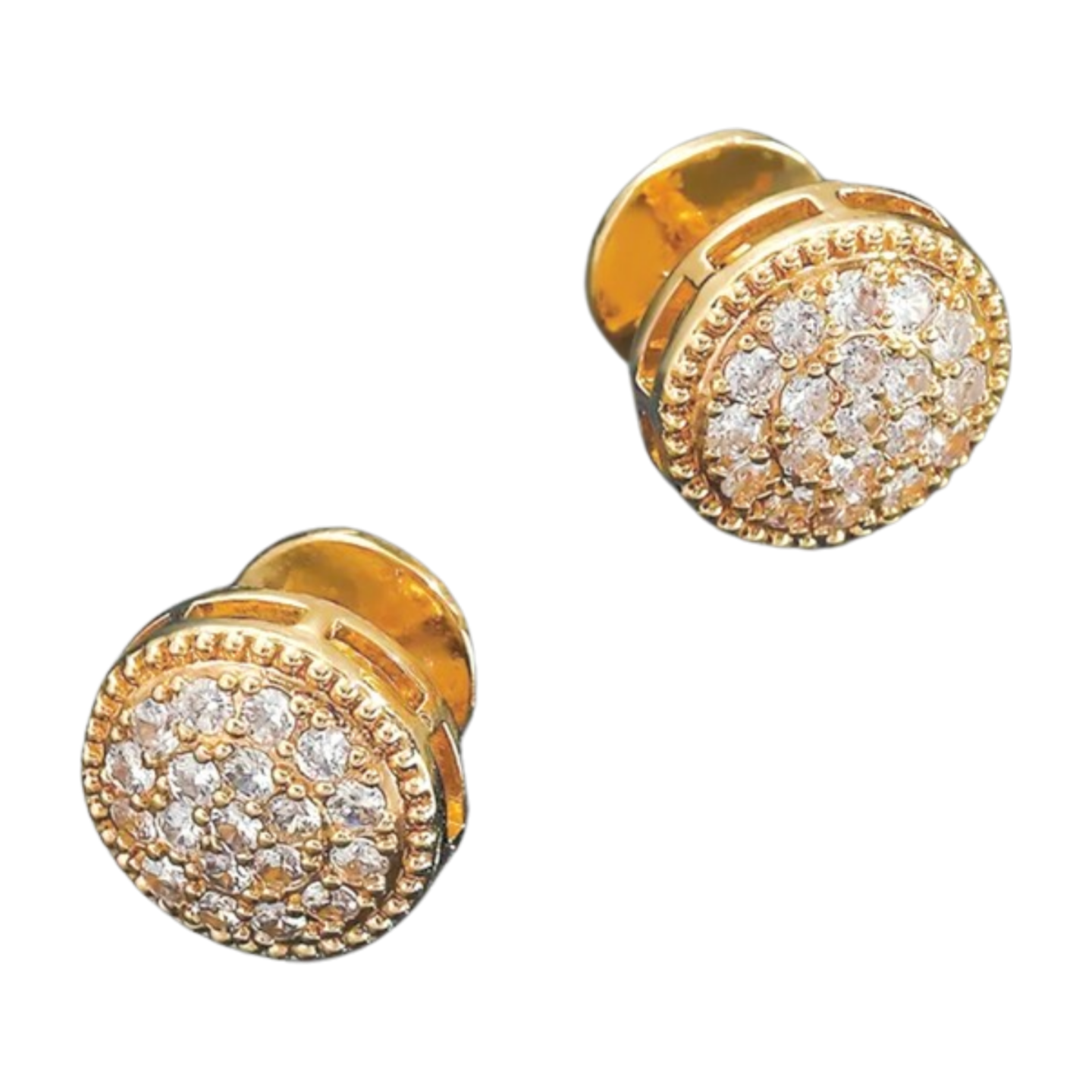 Clear Gold Cufflinks