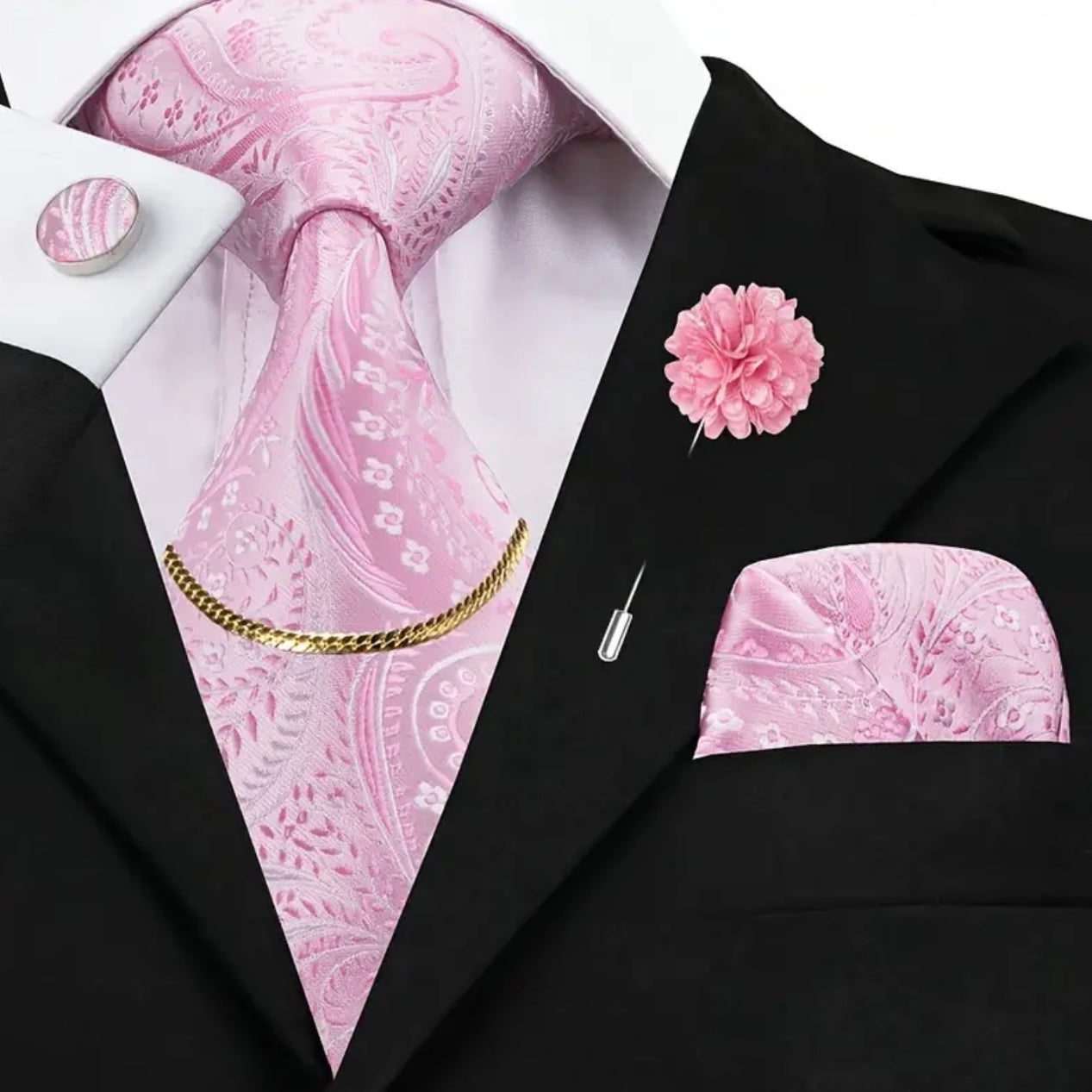 Pink Barry Wang Necktie & Sets