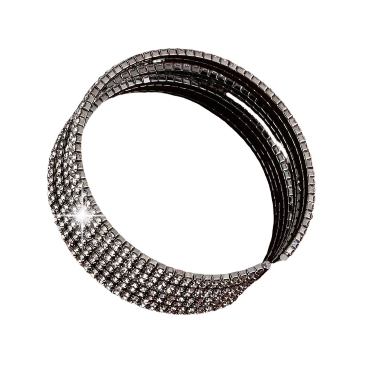 Black Zircon Cuff Bracelet