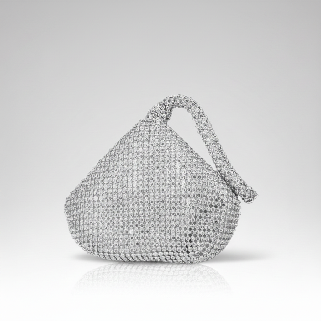 Silver Rhinestone Evening Bag