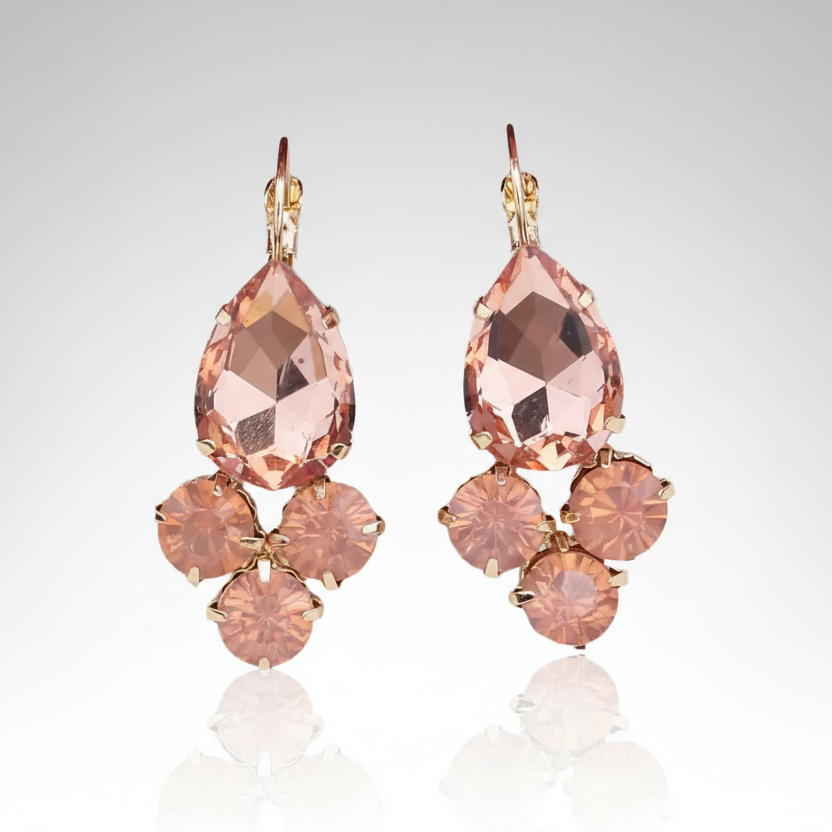 Color Rich Dangle Earrings-Pear