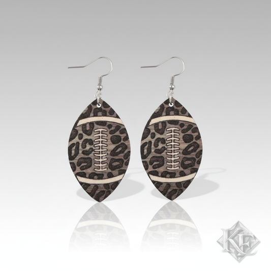 Football Animal Print Earrings