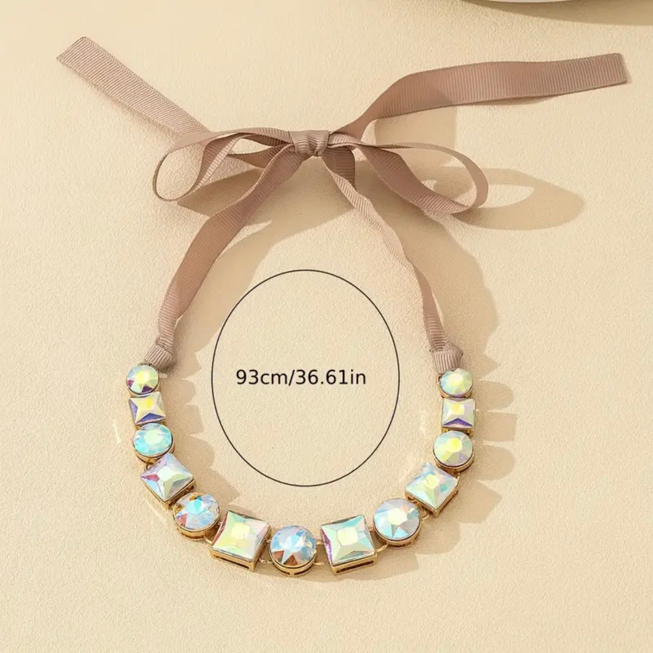 Iridescent Ribbon Necklace