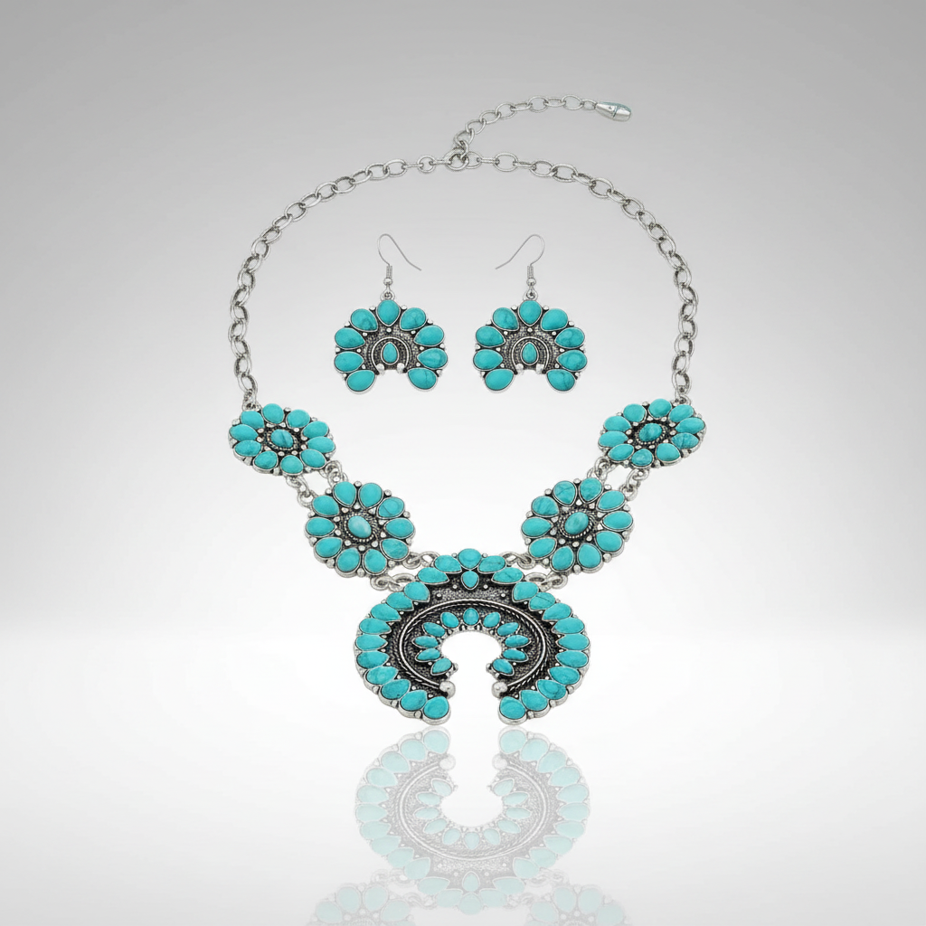 Squash Blossum Turquoise Set