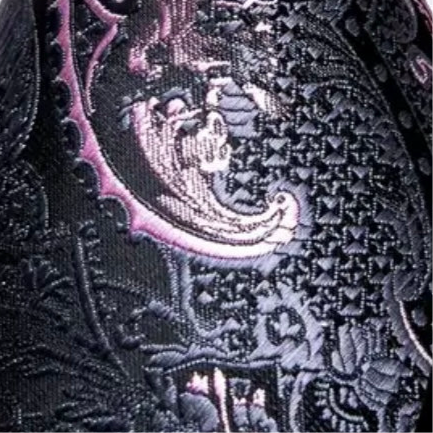 Pink Black Paisley Necktie Set