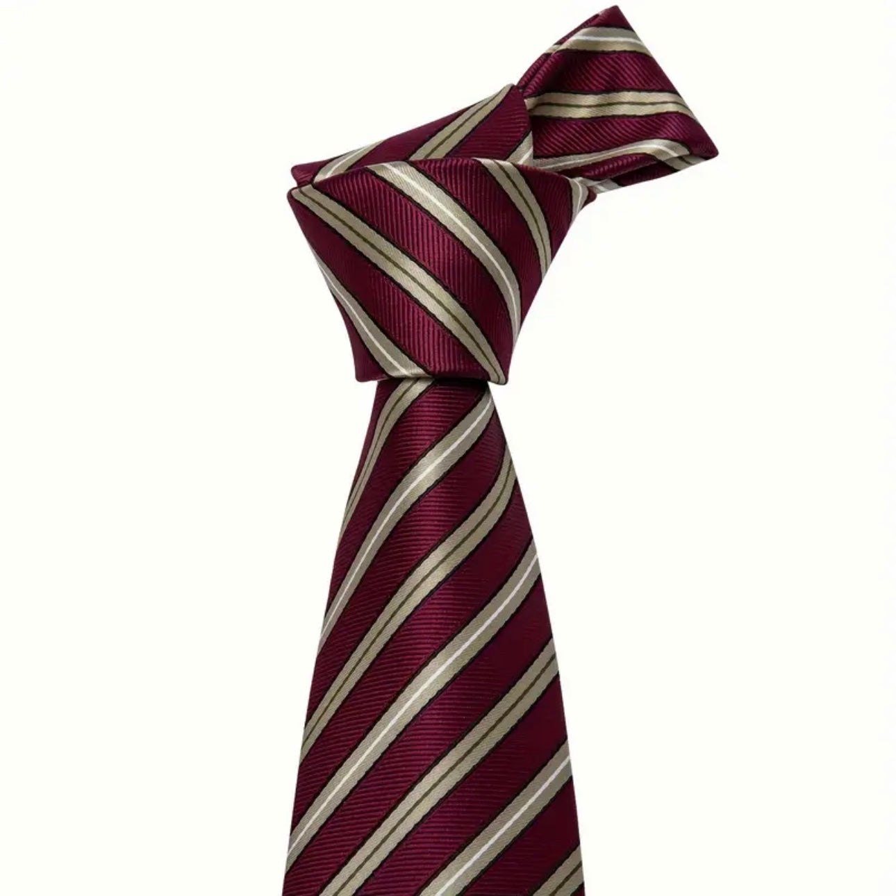 Red Wine Gold Necktie Set