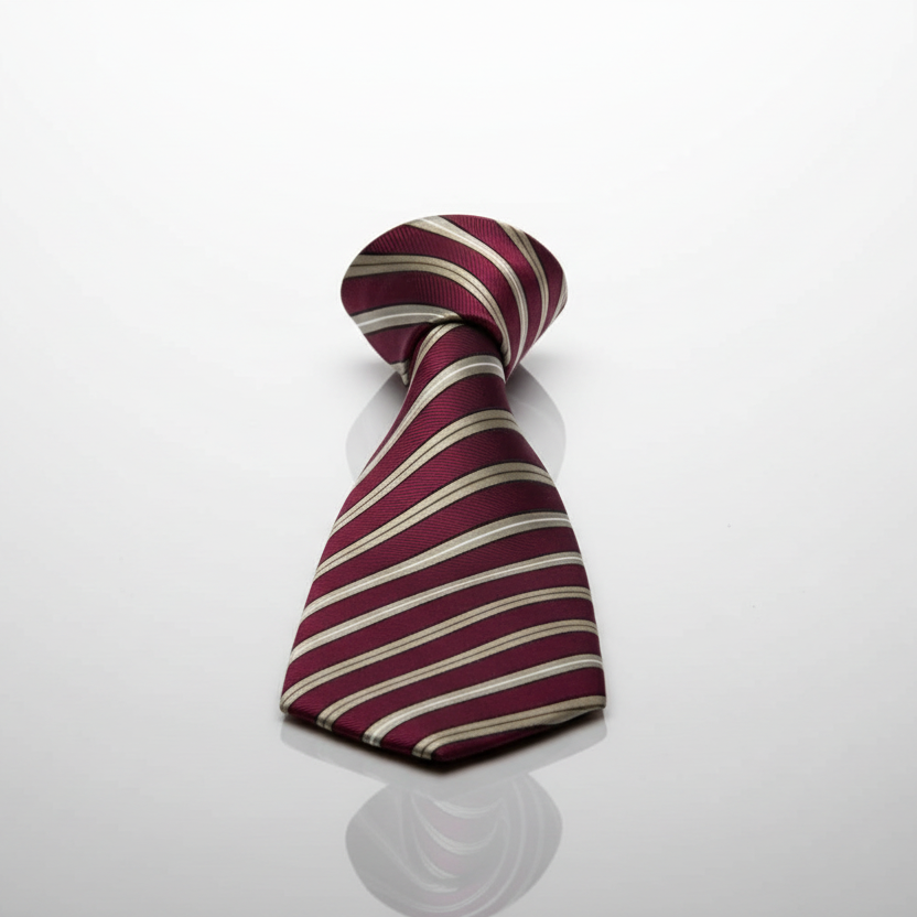 Red Wine Gold Necktie Set