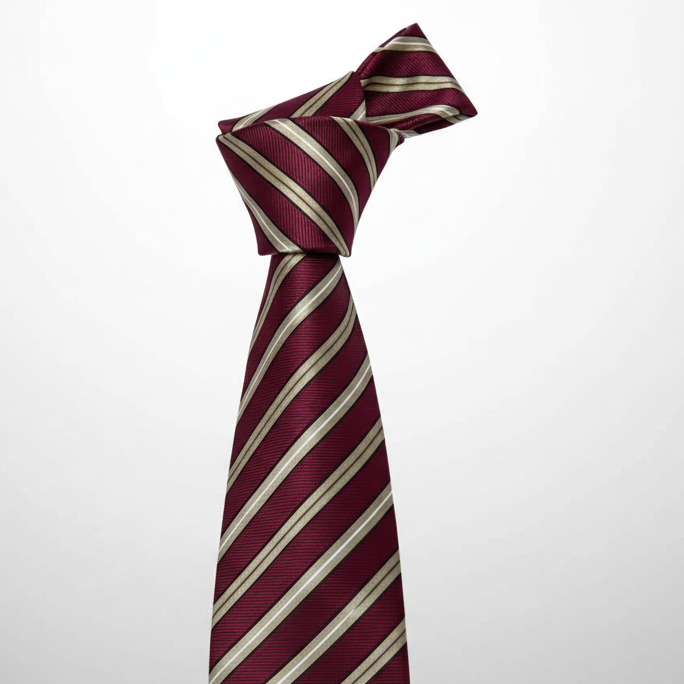 Red Wine Gold Necktie Set