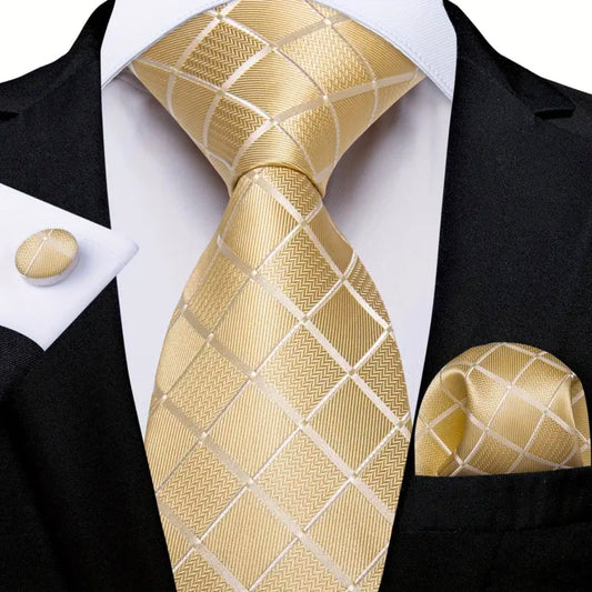 Gold Champagne Necktie Set