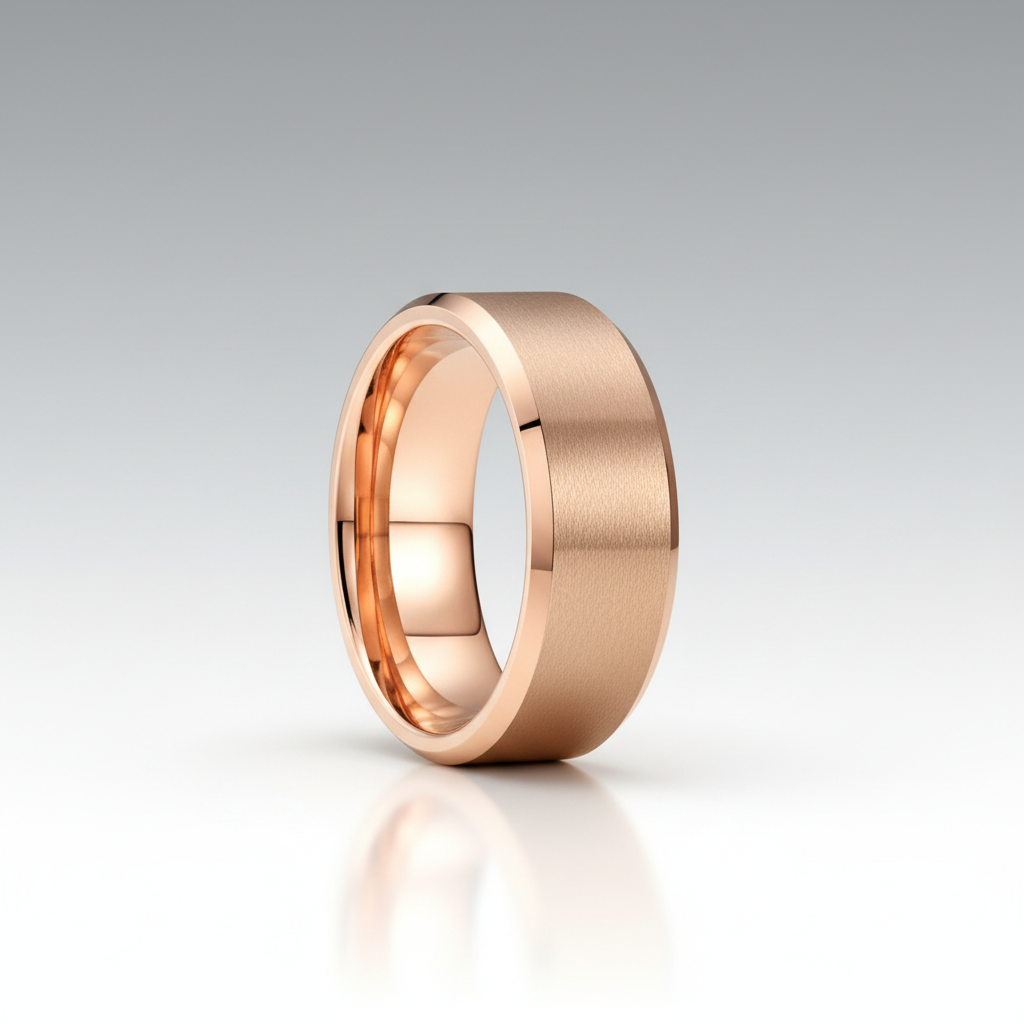Frosted Rose Gold Band