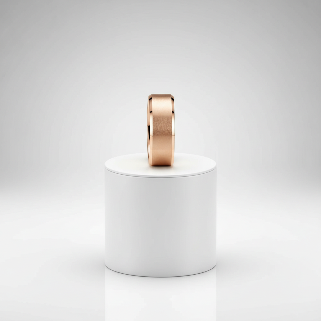 Frosted Rose Gold Band