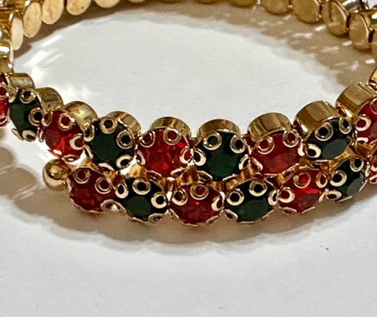 Christmas-1 Flexible 2 Row Bracelet