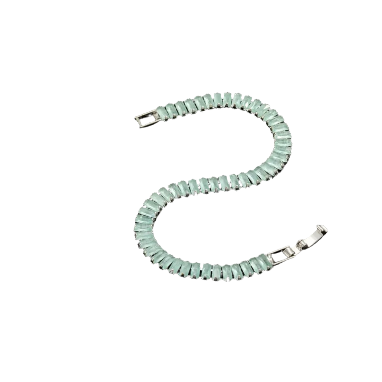 Iced Green Tennis Bracelet