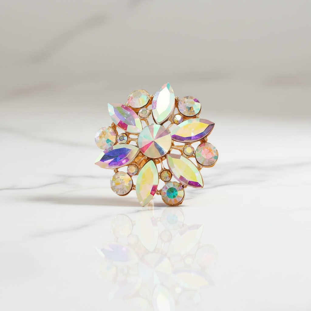 Iridescent Floral All-Fit Ring
