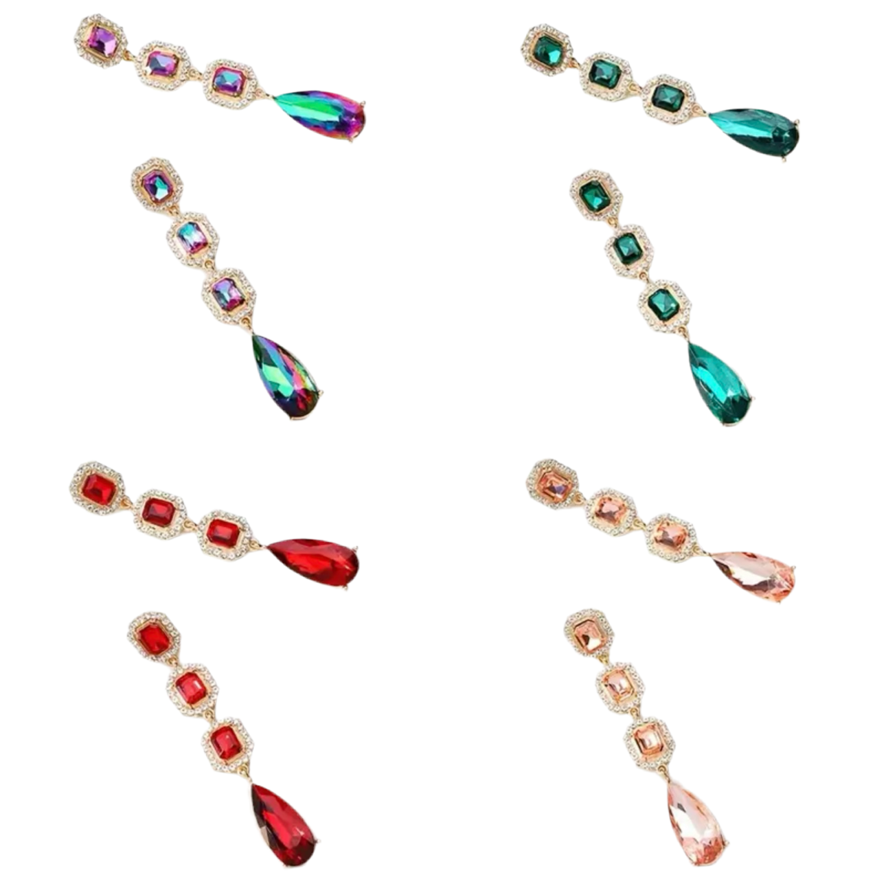 Multicolor Luxurious Dangling Earrings